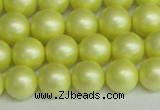 CSB1387 15.5 inches 8mm matte round shell pearl beads wholesale