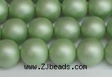 CSB1394 15.5 inches 12mm matte round shell pearl beads wholesale