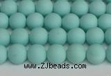 CSB1400 15.5 inches 4mm matte round shell pearl beads wholesale