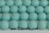 CSB1401 15.5 inches 6mm matte round shell pearl beads wholesale