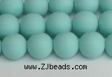 CSB1403 15.5 inches 10mm matte round shell pearl beads wholesale