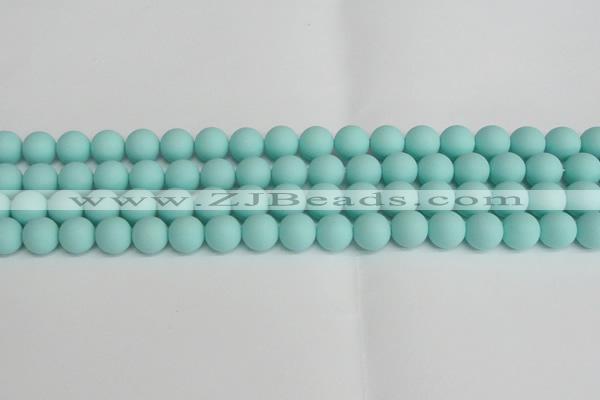 CSB1403 15.5 inches 10mm matte round shell pearl beads wholesale