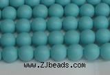 CSB1405 15.5 inches 4mm matte round shell pearl beads wholesale