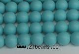 CSB1406 15.5 inches 6mm matte round shell pearl beads wholesale