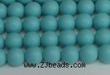 CSB1406 15.5 inches 6mm matte round shell pearl beads wholesale