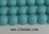 CSB1407 15.5 inches 8mm matte round shell pearl beads wholesale