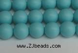 CSB1407 15.5 inches 8mm matte round shell pearl beads wholesale