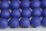 CSB1413 15.5 inches 10mm matte round shell pearl beads wholesale