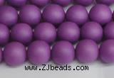 CSB1416 15.5 inches 6mm matte round shell pearl beads wholesale