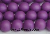 CSB1417 15.5 inches 8mm matte round shell pearl beads wholesale