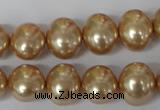CSB142 15.5 inches 12*15mm – 13*16mm oval shell pearl beads