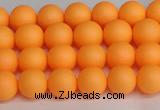 CSB1420 15.5 inches 4mm matte round shell pearl beads wholesale