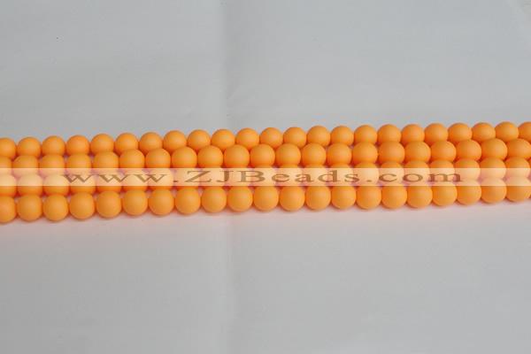 CSB1420 15.5 inches 4mm matte round shell pearl beads wholesale