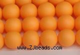 CSB1422 15.5 inches 8mm matte round shell pearl beads wholesale