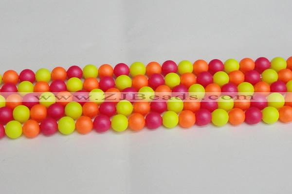 CSB1429 15.5 inches 12mm matte round shell pearl beads wholesale
