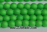 CSB1430 15.5 inches 4mm matte round shell pearl beads wholesale