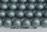 CSB1436 15.5 inches 6mm matte round shell pearl beads wholesale