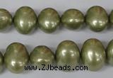 CSB144 15.5 inches 12*15mm – 13*16mm oval shell pearl beads