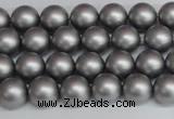 CSB1441 15.5 inches 6mm matte round shell pearl beads wholesale