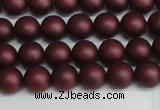 CSB1450 15.5 inches 4mm matte round shell pearl beads wholesale