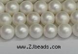 CSB1601 15.5 inches 6mm round matte shell pearl beads wholesale