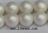 CSB1604 15.5 inches 12mm round matte shell pearl beads wholesale