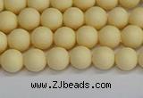 CSB1610 15.5 inches 4mm round matte shell pearl beads wholesale