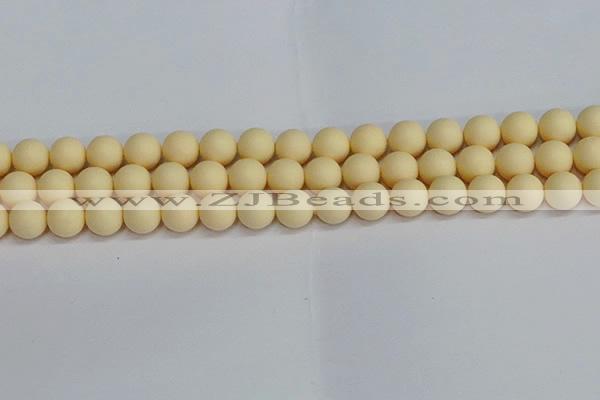 CSB1613 15.5 inches 10mm round matte shell pearl beads wholesale