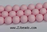 CSB1620 15.5 inches 4mm round matte shell pearl beads wholesale