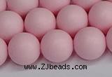 CSB1625 15.5 inches 14mm round matte shell pearl beads wholesale