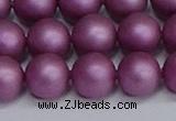 CSB1634 15.5 inches 12mm round matte shell pearl beads wholesale