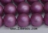 CSB1635 15.5 inches 14mm round matte shell pearl beads wholesale