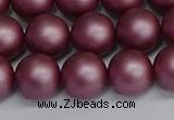 CSB1643 15.5 inches 10mm round matte shell pearl beads wholesale