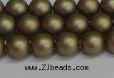 CSB1672 15.5 inches 8mm round matte shell pearl beads wholesale