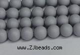 CSB1690 15.5 inches 4mm round matte shell pearl beads wholesale