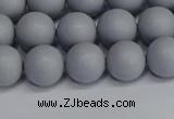 CSB1692 15.5 inches 8mm round matte shell pearl beads wholesale