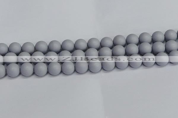 CSB1694 15.5 inches 12mm round matte shell pearl beads wholesale