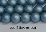 CSB1712 15.5 inches 8mm round matte shell pearl beads wholesale