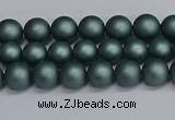 CSB1720 15.5 inches 4mm round matte shell pearl beads wholesale