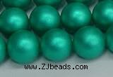 CSB1755 15.5 inches 14mm round matte shell pearl beads wholesale