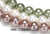 CSB19 16 inches 12mm round shell pearl beads Wholesale