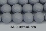 CSB1933 15.5 inches 10mm faceted round matte shell pearl beads
