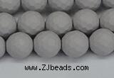 CSB1943 15.5 inches 10mm faceted round matte shell pearl beads