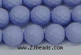 CSB1962 15.5 inches 8mm faceted round matte shell pearl beads