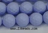 CSB1963 15.5 inches 10mm faceted round matte shell pearl beads