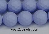 CSB1964 15.5 inches 12mm faceted round matte shell pearl beads