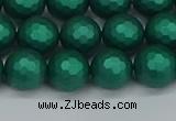 CSB2002 15.5 inches 8mm faceted round matte shell pearl beads