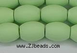 CSB2103 15.5 inches 10*14mm rice matte shell pearl beads