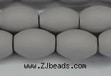 CSB2105 15.5 inches 10*14mm rice matte shell pearl beads