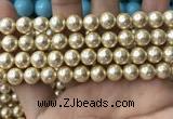 CSB2117 15.5 inches 10mm ball shell pearl beads wholesale